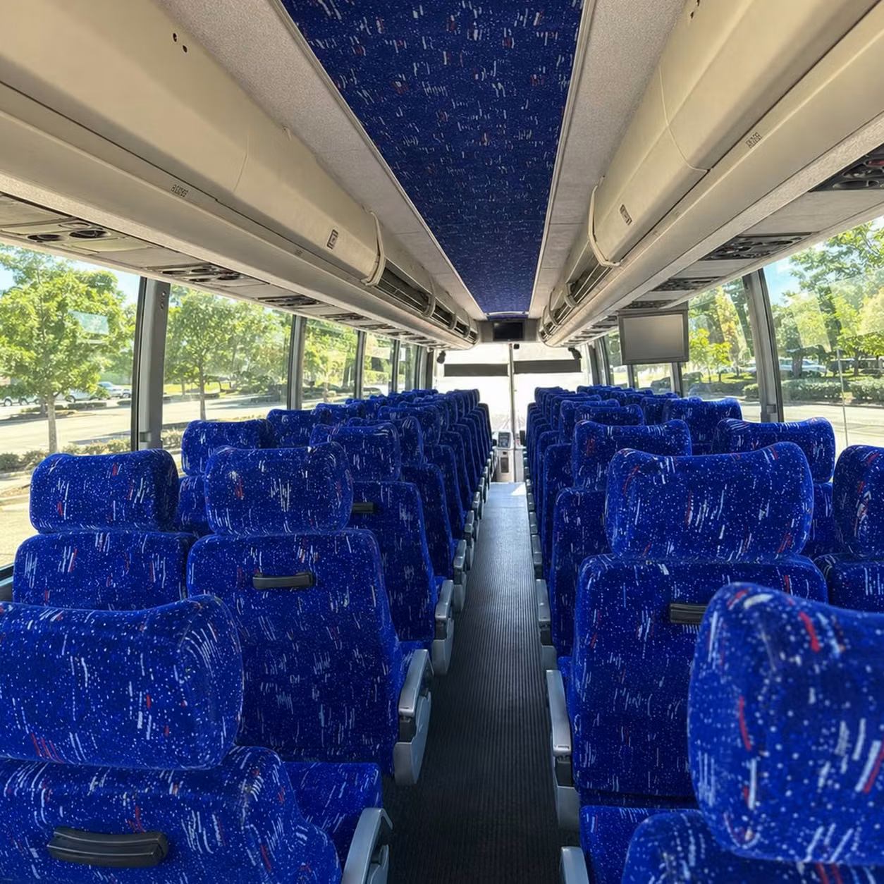 56 passenger charter bus interior